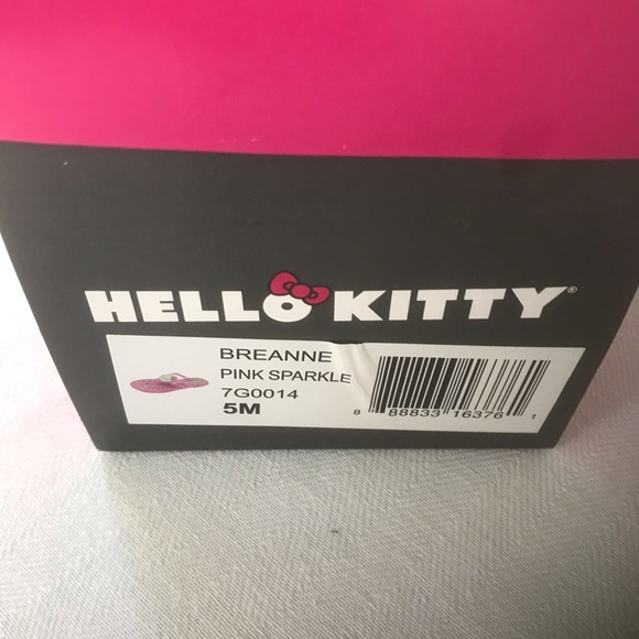 Hello Kitty by Sanrio Breanne Pink Sparkle Jelly Flip Flops Size 5 NIB - Picture 6 of 6
